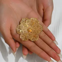 Elegant Flower Alloy Women's Brooches 1 Piece main image 3