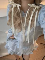 Ballet Style Double Bow Barrettes Korean Long Streamer Sweet Ribbon Braided Hair Headwear Versatile Multi-Color Hairpin sku image 3