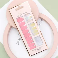 New Nail Beauty Stickers Waterproof Exam-Free 34-Finger Full Stickers Japanese Gel Flexible Stickers Non-Curling Nail Stickers sku image 23