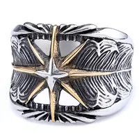 Streetwear Crown 304 Stainless Steel Carving Men's Rings main image 5