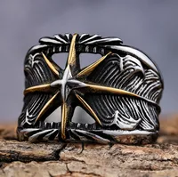 Streetwear Crown 304 Stainless Steel Carving Men's Rings main image 3