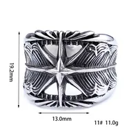 Streetwear Crown 304 Stainless Steel Carving Men's Rings main image 8