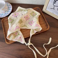 Women's Romantic Pastoral Flower Cloth Knit Braid Hollow Out 1 Piece sku image 2