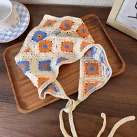 Women's Romantic Pastoral Flower Cloth Knit Braid Hollow Out 1 Piece sku image 1