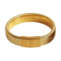 Titanium Steel Simple Style Geometric Plating Bangle main image 3