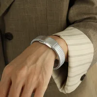Titanium Steel Simple Style Geometric Plating Bangle sku image 1