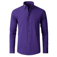 Full Elastic Force Shirt Men's Shirt Non-Ironing Anti-Wrinkle   Simple Business Thin Shirt Men main image 2