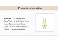 1 Piece 925 Sterling Silver Letter Drop Earrings main image 6