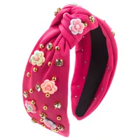 Women's Casual Modern Style Flower Cloth Inlay Rhinestones Hair Band main image 2