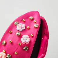 Women's Casual Modern Style Flower Cloth Inlay Rhinestones Hair Band main image 3