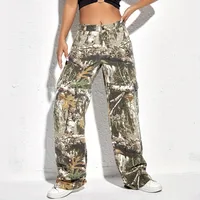 Women's Holiday Daily Simple Style Classic Style Color Block Full Length Printing Pocket Cargo Pants main image 1