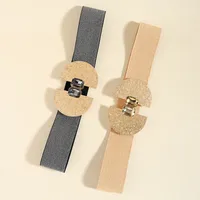 Vintage Style Commute Geometric Elastic Polyester Buckle Elastic Alloy Women's Adults Woven Belts main image 10