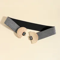 Vintage Style Commute Geometric Elastic Polyester Buckle Elastic Alloy Women's Adults Woven Belts main image 7