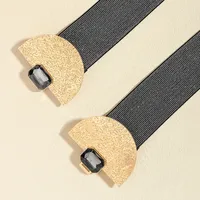 Vintage Style Commute Geometric Elastic Polyester Buckle Elastic Alloy Women's Adults Woven Belts main image 8