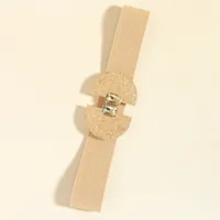 Vintage Style Commute Geometric Elastic Polyester Buckle Elastic Alloy Women's Adults Woven Belts main image 4
