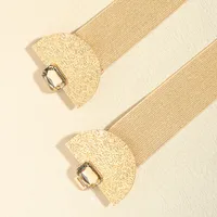 Vintage Style Commute Geometric Elastic Polyester Buckle Elastic Alloy Women's Adults Woven Belts main image 3