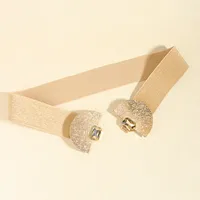 Vintage Style Commute Geometric Elastic Polyester Buckle Elastic Alloy Women's Adults Woven Belts main image 2