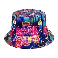 Unisex Hip-Hop Streetwear Human Letter Printing Wide Eaves Bucket Hat main image 4