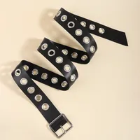 Simple Style Commute Solid Color Pu Leather Belt Buckle Women's Leather Belts main image 2
