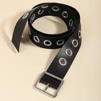 Simple Style Commute Solid Color Pu Leather Belt Buckle Women's Leather Belts main image 4