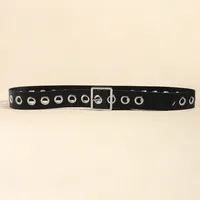 Simple Style Commute Solid Color Pu Leather Belt Buckle Women's Leather Belts main image 8