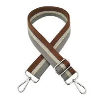 Polyester Cotton Color Block Stripe Bag Strap sku image 2