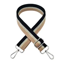 Polyester Cotton Color Block Stripe Bag Strap sku image 7
