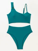 Women's Solid Color 2 Pieces Set Bikinis Swimwear main image 5