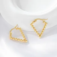 1 Pair Simple Style U Shape Round Square Plating 304 Stainless Steel 18K Gold Plated Earrings main image 6