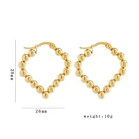 1 Pair Simple Style U Shape Round Square Plating 304 Stainless Steel 18K Gold Plated Earrings sku image 2