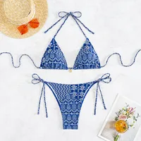 Women's Solid Color 2 Pieces Set Bikinis Swimwear main image 1