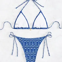 Women's Solid Color 2 Pieces Set Bikinis Swimwear main image 5