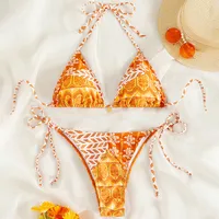 Women's Solid Color 2 Pieces Set Bikinis Swimwear main image 4