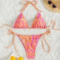 Women's Solid Color 2 Pieces Set Bikinis Swimwear main image 3
