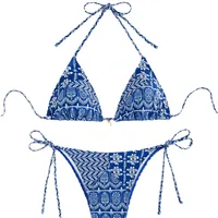 Women's Solid Color 2 Pieces Set Bikinis Swimwear main image 2