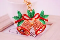 Christmas Bell Zinc Alloy Plating Inlay Rhinestones Christmas Women's Bag Pendant Keychain main image 3