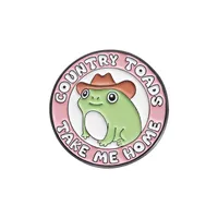 Cartoon Style Cute Animal Cartoon Frog Alloy Stamping Stoving Varnish Plating Unisex Cartoon Pinback Badge Brooches Collar Pin sku image 87