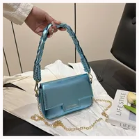 Women's Medium Pu Leather Solid Color Elegant Vintage Style Magnetic Buckle Square Bag sku image 2