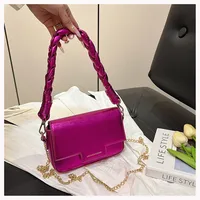 Women's Medium Pu Leather Solid Color Elegant Vintage Style Magnetic Buckle Square Bag sku image 6