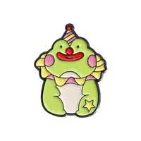 Cartoon Style Cute Animal Cartoon Frog Alloy Stamping Stoving Varnish Plating Unisex Cartoon Pinback Badge Brooches Collar Pin sku image 83