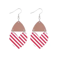 1 Pair Ethnic Style Bohemian Star Stripe Arylic Wood Drop Earrings sku image 2