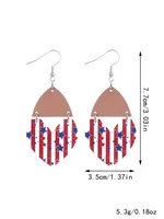 1 Pair Ethnic Style Bohemian Star Stripe Arylic Wood Drop Earrings main image 7