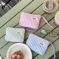Women's Stripe Canvas Zipper Wallets main image 1