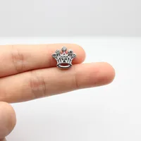 1 Piece Alloy Rhinestones Heart Shape Beads sku image 1