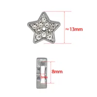 1 Piece Alloy Rhinestones Heart Shape Beads main image 5
