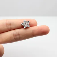 1 Piece Alloy Rhinestones Heart Shape Beads sku image 4