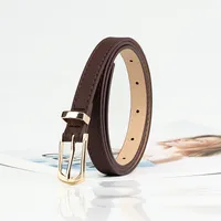 Cute Sweet Simple Style Solid Color Pu Leather Alloy Plating Women's Leather Belts sku image 9