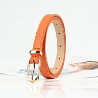 Cute Sweet Simple Style Solid Color Pu Leather Alloy Plating Women's Leather Belts sku image 7