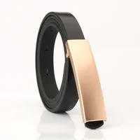 Casual Solid Color Pu Leather Alloy Plating Women's Leather Belts 1 Piece sku image 1