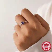 Sterling Silver Sweet Plating Inlay Geometric Zircon Open Rings main image 2